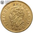 Włochy, 10 lirów, 1863, złoto