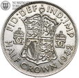 Wielka Brytania, 1/2 korony 1942, st. 3+, #DW