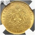 Austria, 4 floreny / 10 franków, 1891 rok, NGC MS62