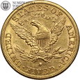 USA, 5 dolarów, 1887 rok, S, złoto
