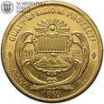 Gwatemala, 20 pesos, 1869, złoto