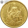 Peru, 8 escudos, 1863 rok, złoto