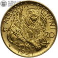 Albania, 20 Franga Ari, 1927 rok, złoto