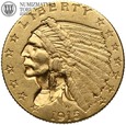 USA, 2,5 dolara, Indianin, 1915, złoto