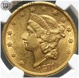 USA, 20 dolarów, 1871 rok, S, PCGS AU58