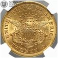 USA, 20 dolarów, 1871 rok, S, PCGS AU58
