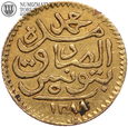 Tunezja, 5 piastres AH1288 (1871), złoto