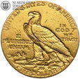 USA, 5 dolarów 1910, Indianin, złoto, st. 3