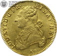 Francja, podwójny louis d'or, 1777 rok, W, PCGS MS63