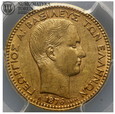 Grecja, 20 drachm 1876, PCGS AU55