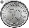 Rzesza, 50 reichspfennig 1944 D, mennicze