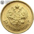 Rosja, 10 rubli, 1899 rok, złoto
