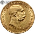 Austria, 10 koron 1908, złoto