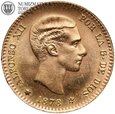 Hiszpania, 10 peset, 1876, złoto