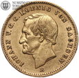 Niemcy, Saksonia, 20 marek 1872 E, złoto