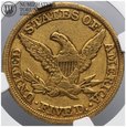 USA, 5 dolarów 1847, Liberty, złoto