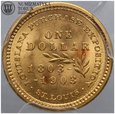 USA, 1 dolar 1903, LA Purchasem Jefferson, złoto, MS64
