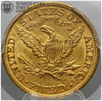 USA, 5 dolarów 1902, Liberty, złoto, PCGS MS62