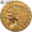 USA, 2 1/2 dolara 1915, Indianin, złoto