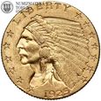USA, 2,5 dolara 1925 D, Indianin, złoto