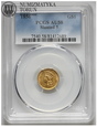 USA, 1 dolar 1856, złoto, PCGS AU58, #WR