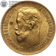 Rosja, Mikołaj II, 5 rubli 1902, AR, złoto