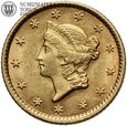 USA, 1 dolar, 1853, złoto
