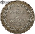 Zabór Rosyjski, 5 złotych / 3/4 rubla, 1840 rok, MW