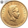Kuba, 5 pesos 1916, złoto, st. 2+