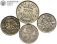 Wielka Brytania, zestaw 4 monet, #DW