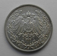 1/2 Marki 1916r. J - Niemcy/Kaiserreich - Mennicze lustro