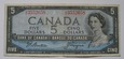 5 Dolarów 1954r. - Kanada - Sygnatura Beattie i Rasminsky