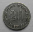 20 Fenigów 1876r. E - Niemcy/Kaiserreich 