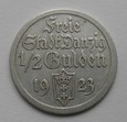 1/2 Guldena 1923r. - Wolne Miasto Gdańsk