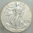 C261. USA, Dolar 1997, Statua, st 1-, uncja srebra