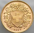 B80. Szwajcaria, 20 franków 1947, Heidi, st 1-