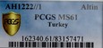 G3. Turcja, Altina 1807, Mustafa IV, PCGS MS61