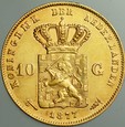 A187. Holandia, 10 guldenów 1877, Wilhelm, st 2