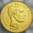 A45. Kolumbia, 10 pesos 1919, st 3-