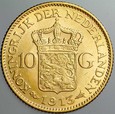 A194. Holandia, 10 guldenów 1913, Wilhelmina, st 1-