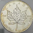 C348. Kanada, 5 dolarów 2011, Liść klonowy, uncja srebro