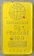 A156 Sztabka, złoto 5 gram złota 9999, Heraeus, st 1-