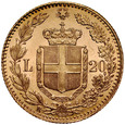 B2. Włochy, 20 lirów 1882, Umberto, st 2-1