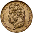 B7. Francja, 20 franków 1847, Ludwik Filip I, st 3+