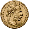 C16. Węgry, 20 franków 8 forintów 1881, Franz Josef, st 3+