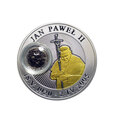 M02560 Medal Jan Paweł II Ziemia z Jerozolimy Ag