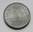 NIemcy 10 Fenigów 1922 - ładny