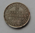 412. Prusy, 1/2 srebrnego grosza - 1871 A
