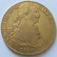 MEKSYK 8 escudos 1793 rok. ZŁOTO. Waga 26,99 gram.