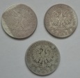 Polska 3x 2 złote GŁOWA KOBIETY 1932+1933+1934r. (ZESTAW 3 MONET)